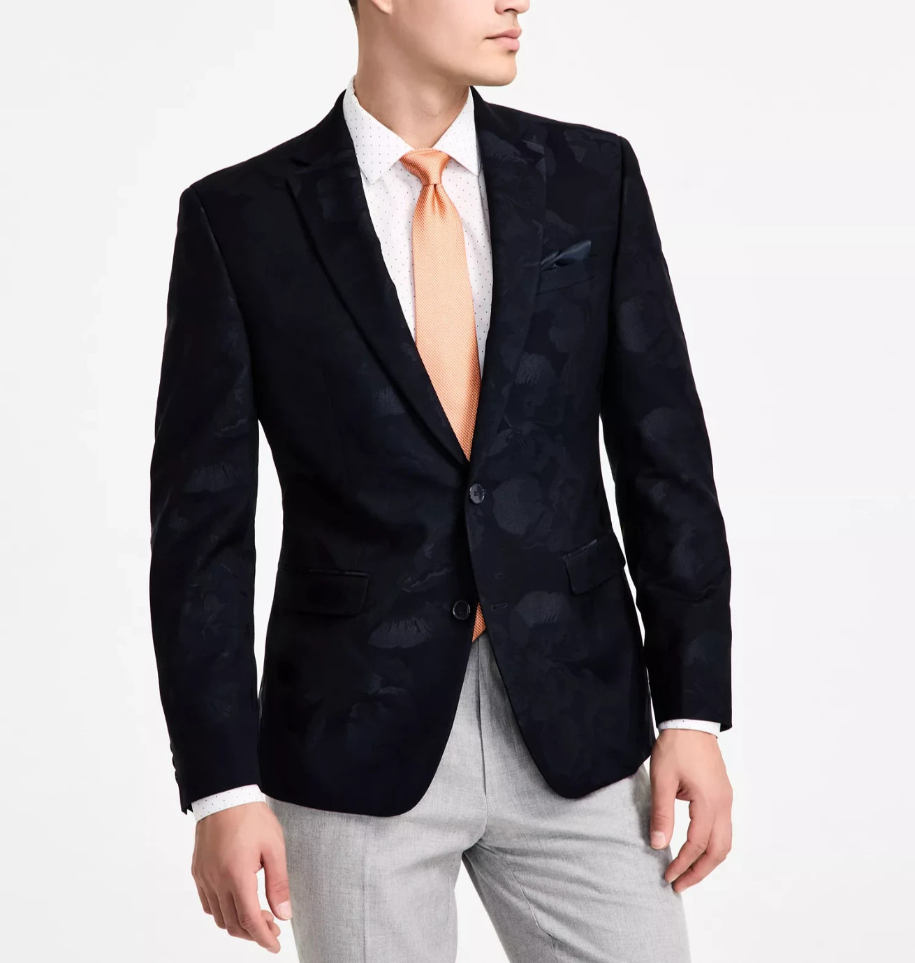 Bar III Men's Slim-Fit Jacquard-Floral Evening Jacket MSRP $295