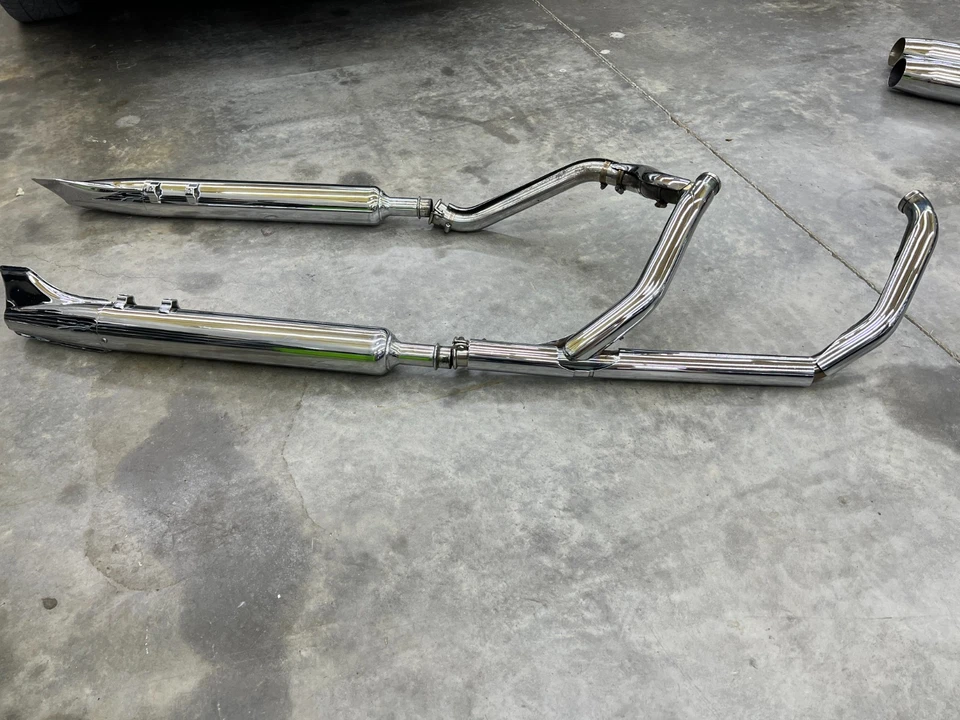 Harley-Davidson Road King Fish Tail 1994 FLHR sistema de escape completo OEM Foto 4 de 4