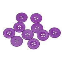 "NäHknöPfe 3/4\" Kunstharz,4 LöCher,BastelknöPfe Zum Selbermachen,Violett,10Stk"