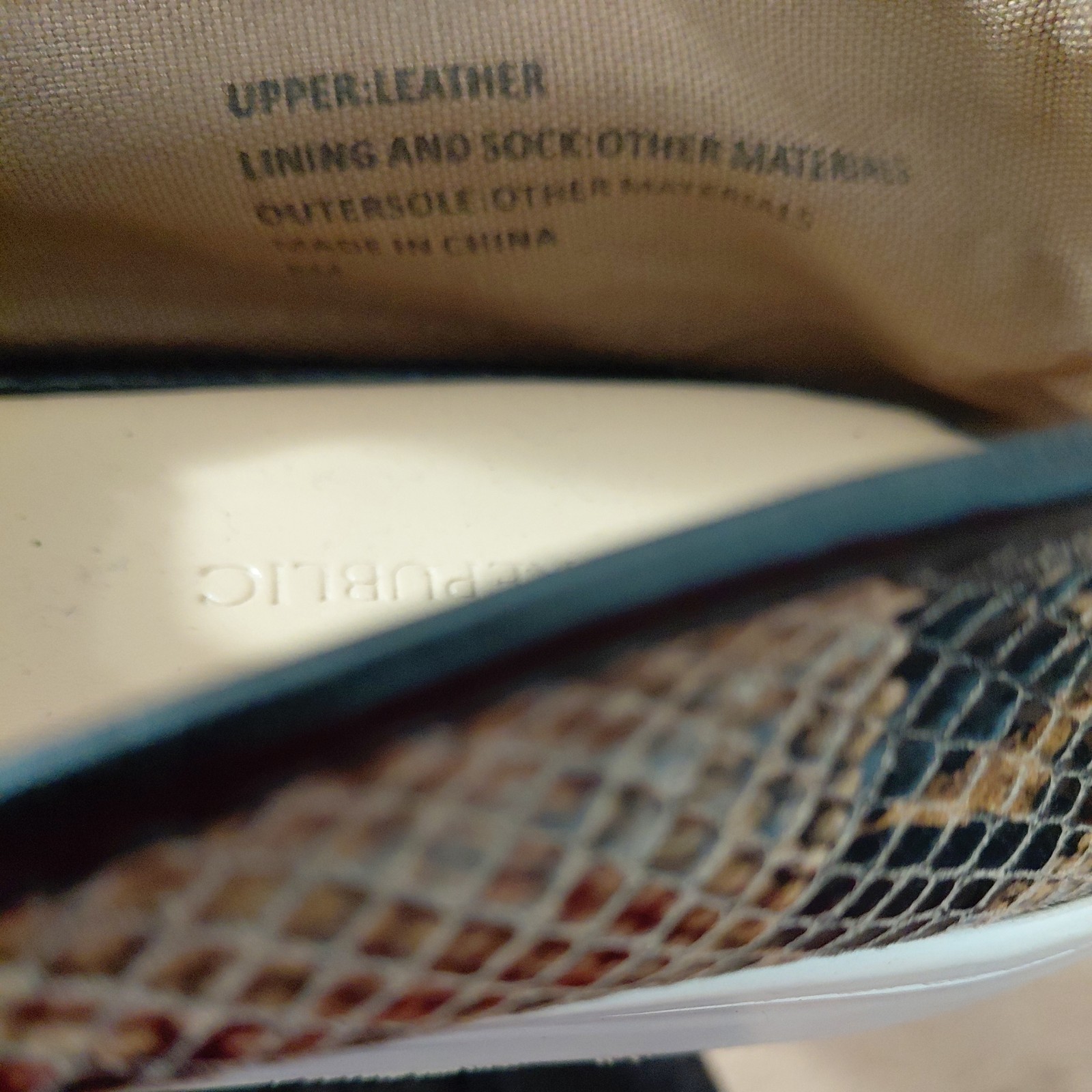 Banana Republic Snakeskin Python Print Leather Sl… - image 9