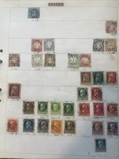 Bavaria Bayern German States Stamp Page Early Arms & King Ludwig Issues