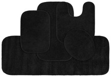 Garland Rug BA01 Black 5 Piece Set - Lid, Contour, 3 Bath Rugs