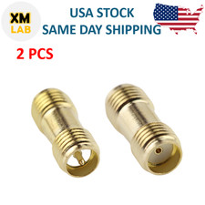 2Pcs RP-SMA Female Jack to SMA Female Jack Straight RF Adapter Connectors