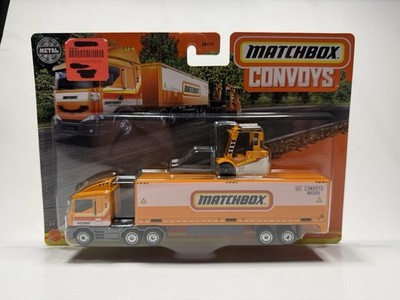 Matchbox Convoys GBK70 Tractor Trailer 1:64 Orange Yellow Diecast Metal