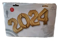 2024 Decorative Balloons-Supershape Nunber Bunch-Helium Or Air Filled 