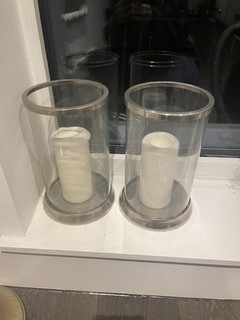 Glass Candle Holder Hurricane Ralph Lauren Style Home Decor