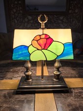 Flower Bankers Lamp Tiffany Style Table Lamp Stained Glass
