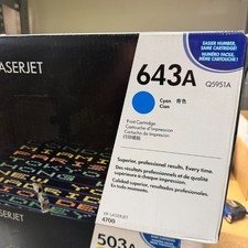 Genuine HP Q5951A 643A Cyan Toner Cartridge - Damaged Box