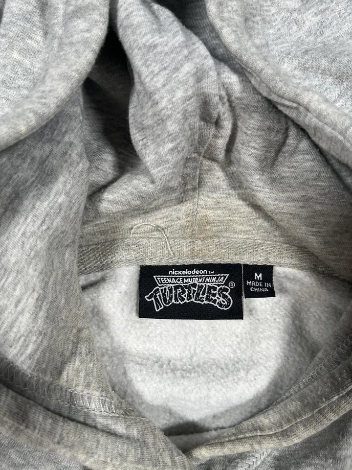Sudadera con Capucha Teenage Mutant Ninja Turtles Para Hombre Gris Medio Gráfico Sudadera Pullover Foto 3 de 4