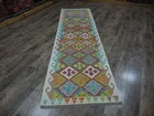 Authentic Afghan Chobi Vegetable Kilim Rug Tribal Geometric Design Rug 2.9x10 Ft — photo 2