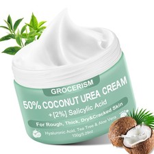 Grocerism Urea Cream 50 Percent for Feet with 5.29 Ounce Pack of 1 , Green