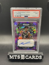 Aj Griffin 2022-23 Prizm Draft Picks Auto Purple Cracked Ice #89/99 PSA 9