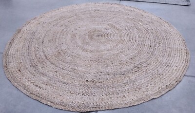 NATURAL 9' X 9' Round Broken Thread Rug, Reduced Price 1172720103 NF733A-9R