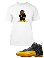 24KT Air Bear Tee Shirt to Match J12 University Gold Sneaker Pro Club Shaka RTP