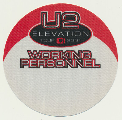 U2 - Elevation Tour - 2001 - Working Personnel [USA] - Backstage Pass (red)