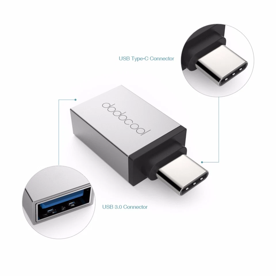 USB-C 3.1 zu USB -A 3.0 Adapter Stecker OTG Konverter Buchse Typ C auf A - Image 3 of 4