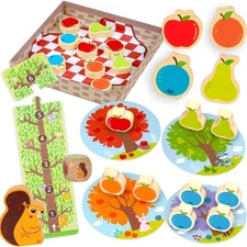 Squirrel in The Orchard - Cooperative Game for Kids - Educational Board Game