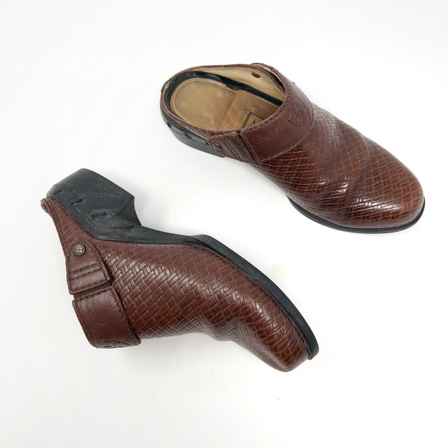 basket weave mules
