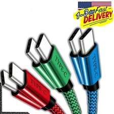 [Pack of 3]  (USB-C) Cable Male Cable Cord Fast Charger Charging Type-C