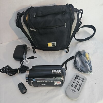 JVC Everio GZ-MG680BU 120 GB Hard Drive Camcorder, Remote, Cords, Charger TESTED