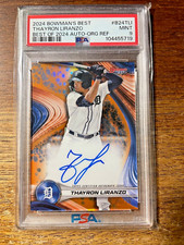 THAYRON LIRANZO 2024 Bowman's Best #B24-TLI Best of 2024 Orange Auto 01/25 PSA 9