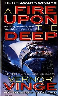 A FIRE UPON THE DEEP by Vernor Vinge FREE SHIPPING paperback book sci fi