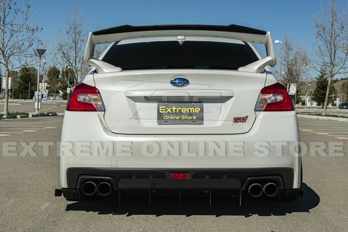 Rear Gurney Flap Wing Spoiler Extension For 15-21 Subaru WRX STi Primer Black - Picture 5 of 11