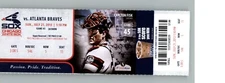 Atlanta Braves vs Chicago White Sox 7/21/2013 Full Ticket - Carlton Fisk .