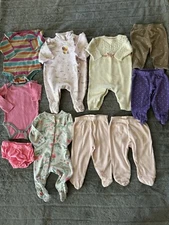 Pretty Lot (10) Baby Girls Clothing Sz 3Months Different Brands