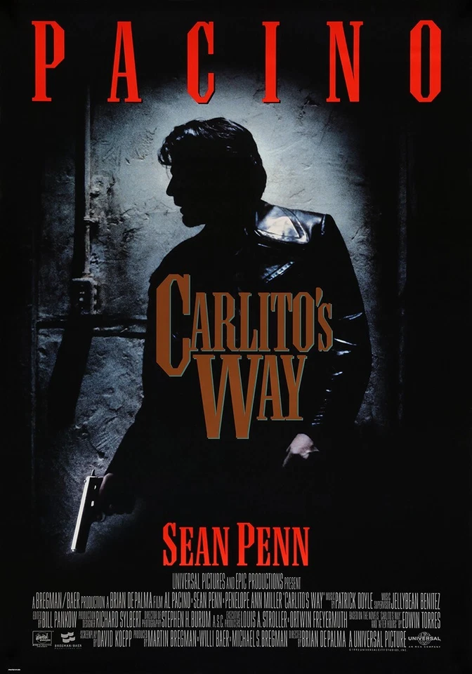 MARKENLOS Cartel Carlito's Way (1993) Al Pacino Sean Penn #470