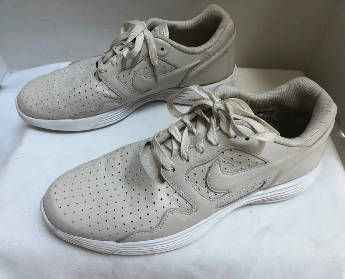 NIKE Lunarlon Lunar Flow Premium Phantom Phantom White Shoes Sneakers Size 10