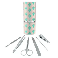 Cuddly Cactus Southwestern Pattern Manicure Pedicure Grooming Travel Kit