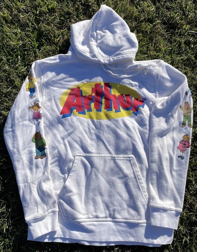 Vtg 90s Arthur Sweatshirt Hoodie Marc Brown PBS Cartoon Call Your Mother Men’s M