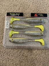 Big Bite Suicide Shad Bone Silver Glitter