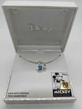 NIB Disney Mickey Mouse Pendant Necklace Made From Swarovski Crystals
