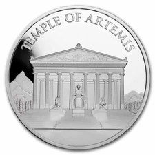 🔥 1 TROY OZ SILVER  Temple of Artemis 7 WONDERS OF THE WORLD ROUND 🔥