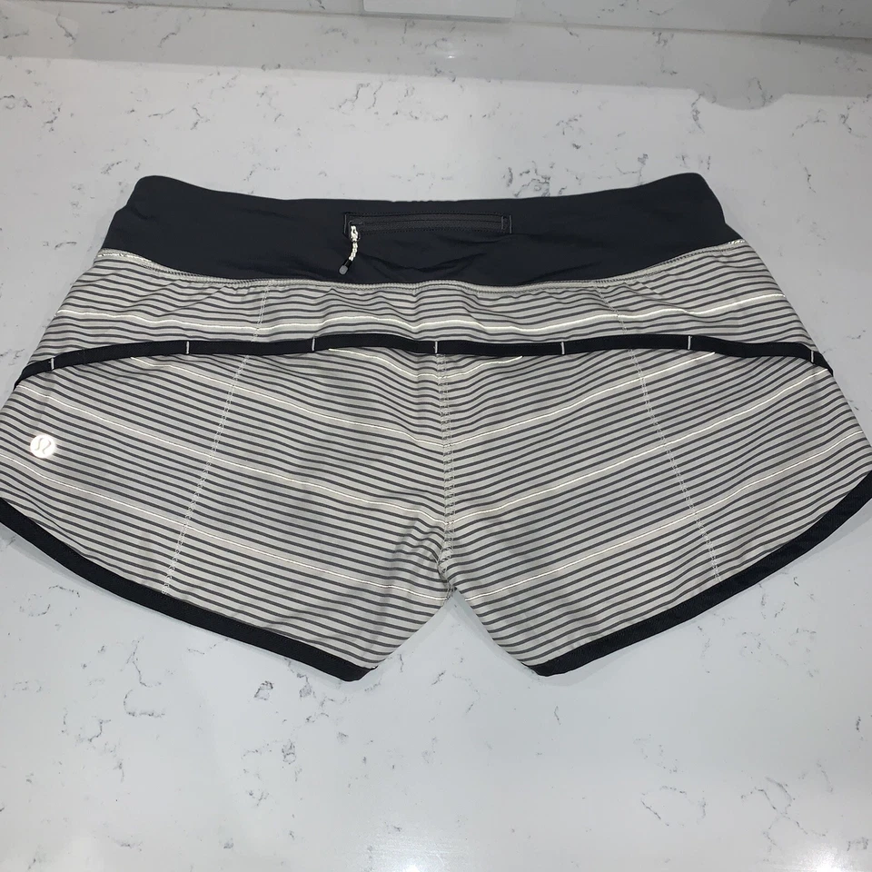 NWT Lululemon Hyperstripe Angel Wing Soot Light Reflective Speed Shorts Sz 8 - Image 2 of 4