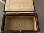 Vintage Embossed Leather Jewelry Trinket Box With Raised Relief Cherubs — photo 6