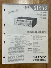 SONY STR-V6 FM STEREO FM-AM RECEIVER ORIGINAL SERVICE MANUA