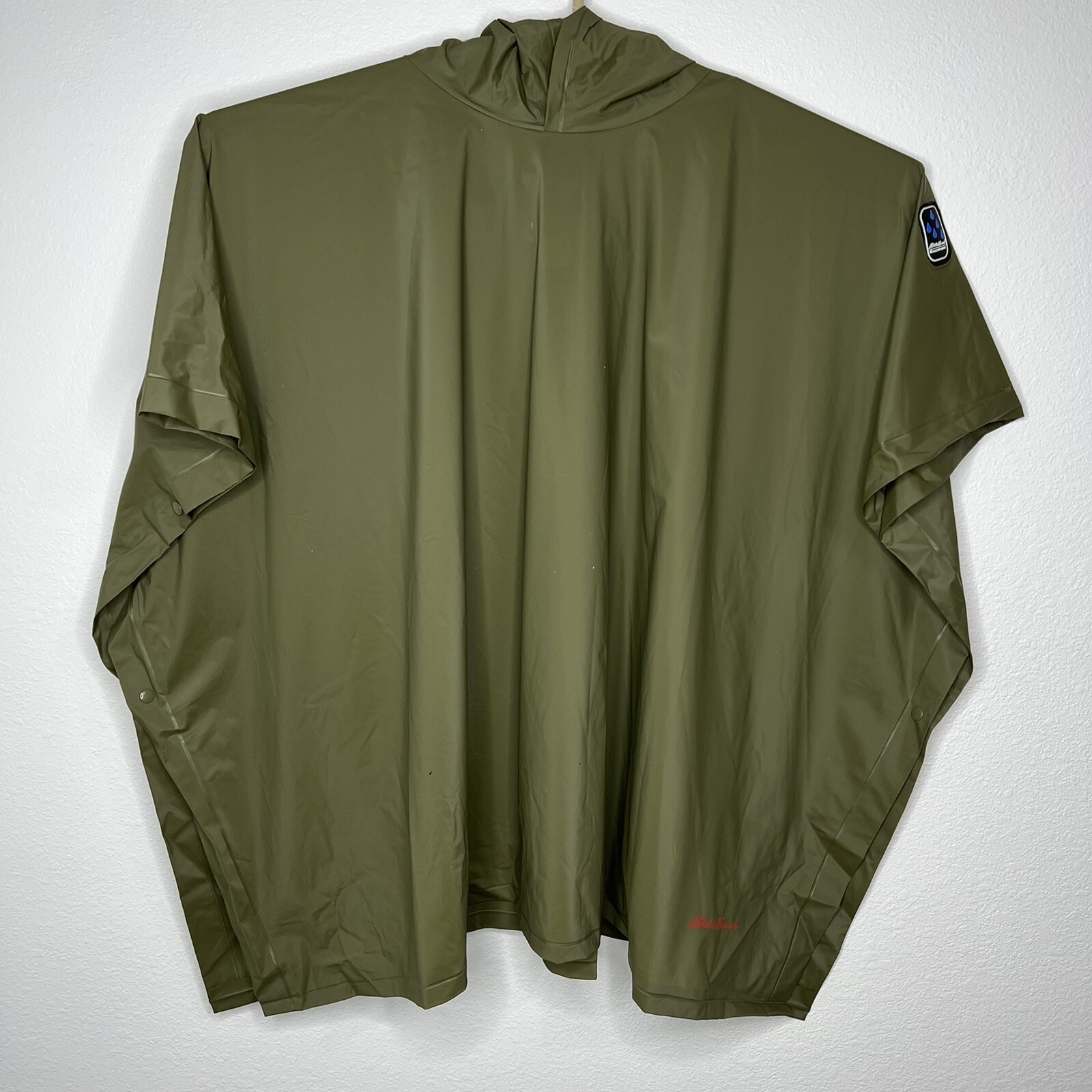 Eddie Bauer Green PVC Rain Poncho 