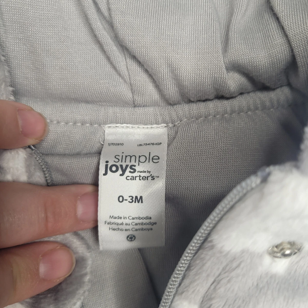 Simple Joys By Carters Baby Bunting Jumper Snowsuit. 0 3months