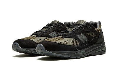 New Balance Stone Island 991v2 MiUK Black Olive (Size 7.5, 12 