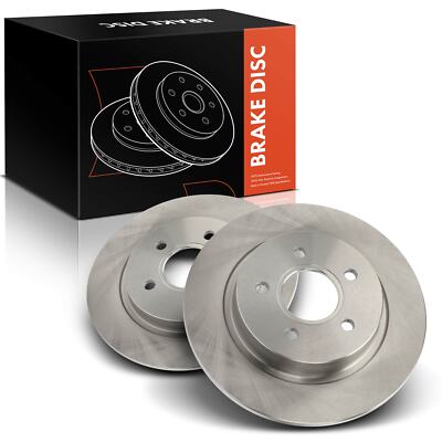 2x Rear Driver & Passenger Disc Brake Rotors for Volvo C30 2007-2013 C70 06-13