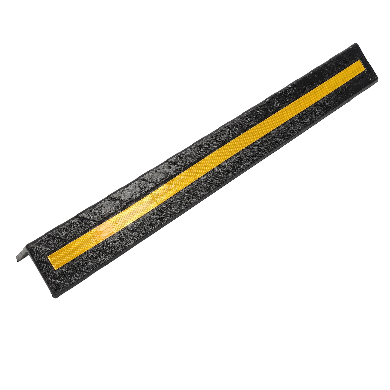 (Black)Garage Wall Corner Guard Flexible Rubber Reflective Wall Edge