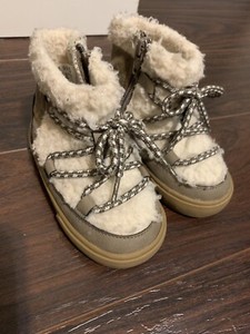 Niño bebé niño niña H\u0026M Abotinados Botas Con Cordones Piel Beige Marrón  Talla 6 | eBay