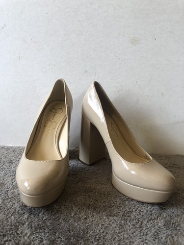 NEW Jessica Simpson JP-Dylexi Platform Pump Heels Nude US 7M/37 1/2