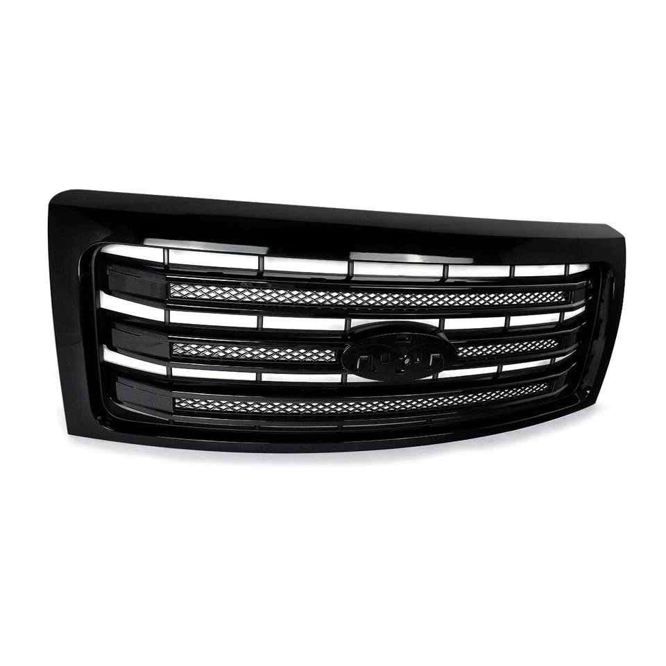 Tuxedo Black Front Upper Grille Bumper Grill Fit For Ford F150 F-150 2009-2014 Foto 4 de 4