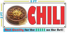 Full Color CHILI BANNER Sign NEW XL Larger Size Best Quality for the   