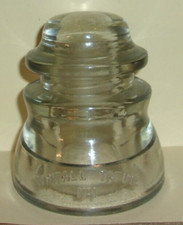 Vintage Whitall Tatum Co. No. 1 Insulator Made in USA Clear Glass 47-44