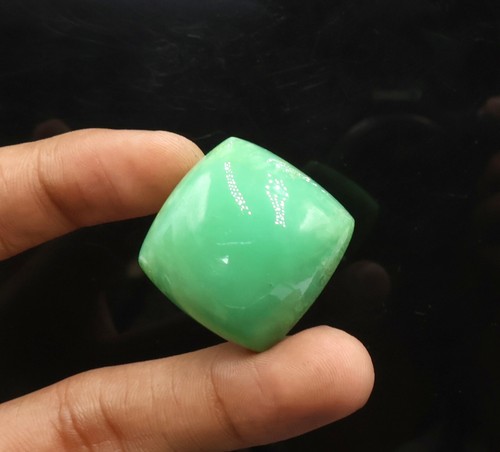 Cabujón crisoprasa natural, forma de cojín, piedra preciosa crisoprasa 72,45 quilates - Imagen 4 de 4